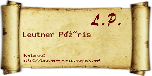Leutner Páris névjegykártya